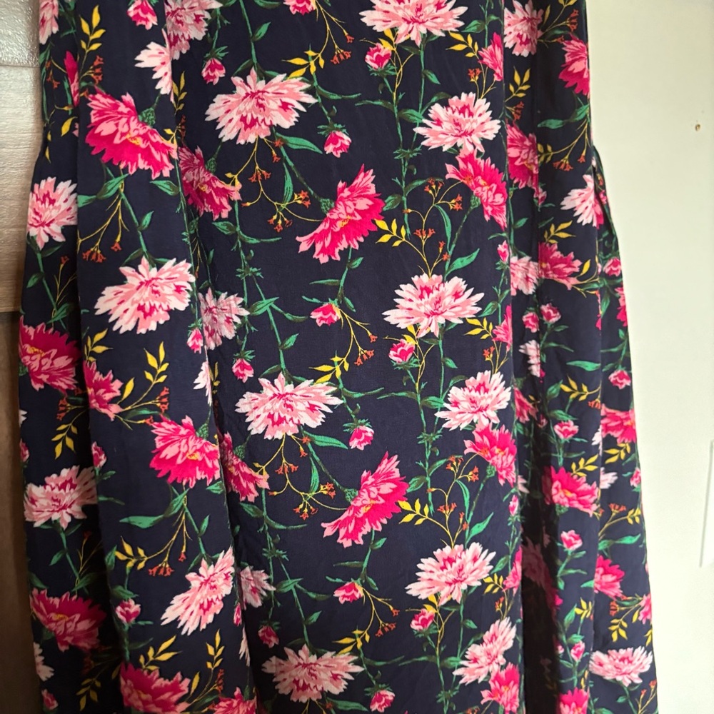 Old Navy Printed Sleeveless Swing Dress for Women Size XS Navy Blue Pink Floral - Picture 5 of 8